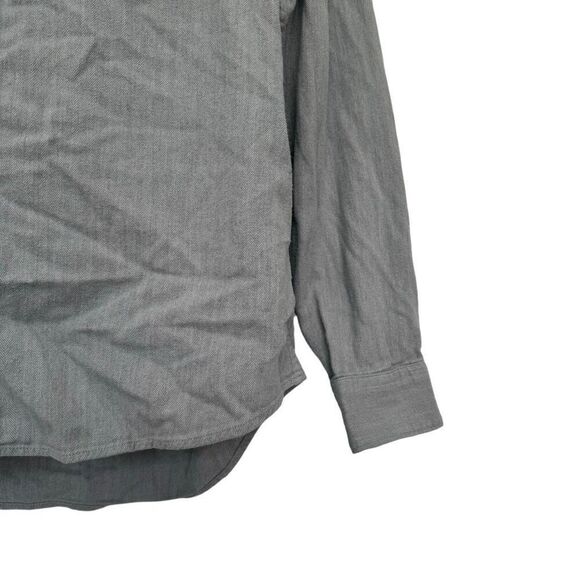 Express Men’s Long Sleeve Button Down Shirt Gray Size Medium - Picture 4 of 7